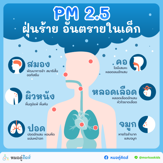 PM2.5 ฝุ่นร้าย อันตรายในเด็ก