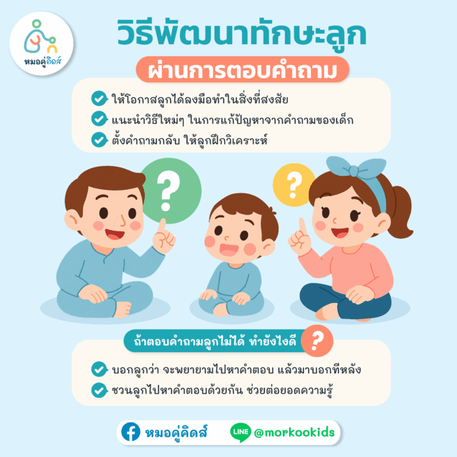 วิธีพัฒนาทักษะลูกผ่านการตอบคำถาม